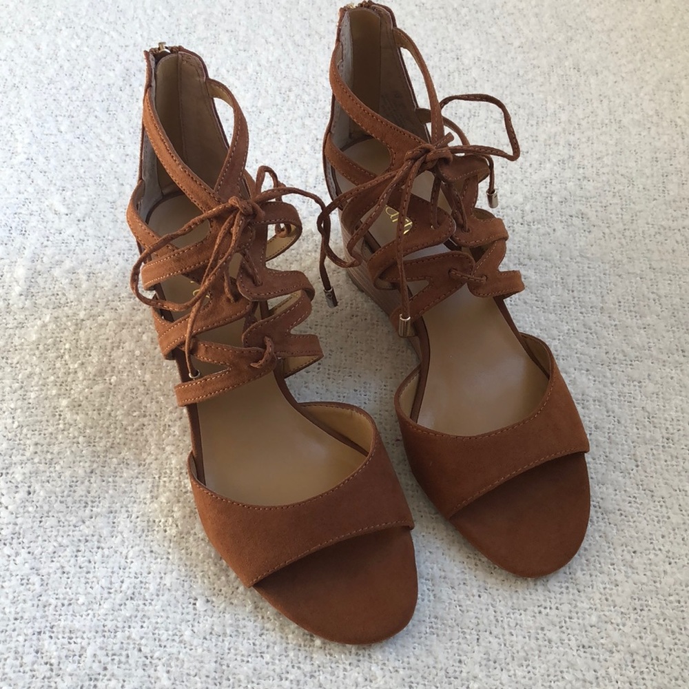 Franco Sarto Mollie whisky wedge, size 7